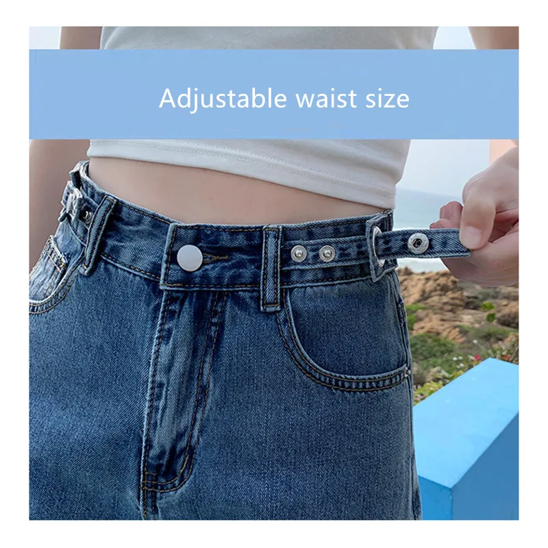 

USOHALL 2021 Summer New Waist Adjustable Casual Women's Shorts Jeans Pants
