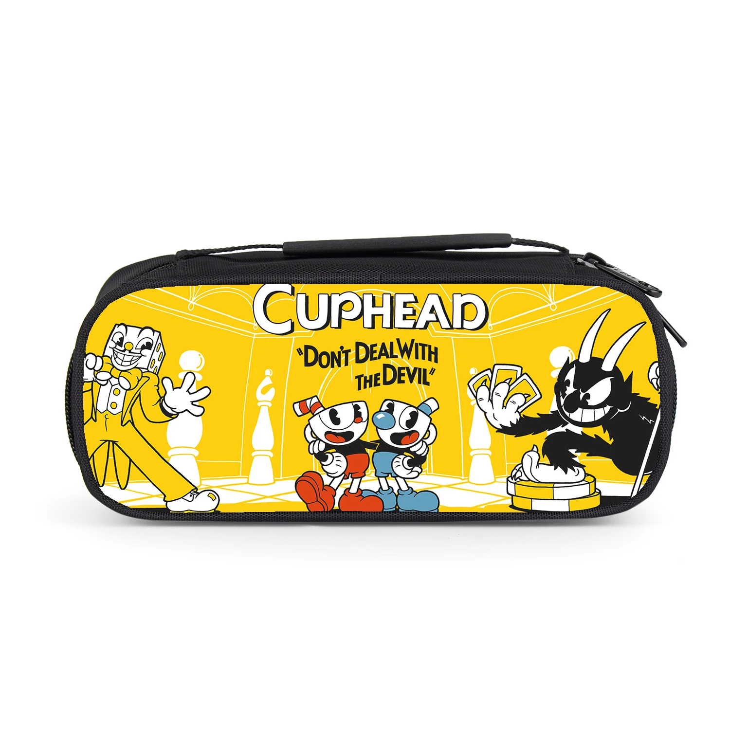 Cartoon Cuphead Pencil Case Children Boy Girl School Pouches Children Student Stationery Bag Pen Bag Kids Purse Wallet Gift