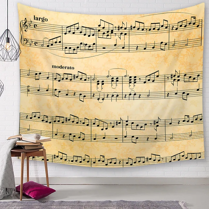 

CAMMITEVER Music Note Musicial Tapestry Fresh Style Decorative Tapestry Home Decor Decorative Hippie tapestry Home Decor