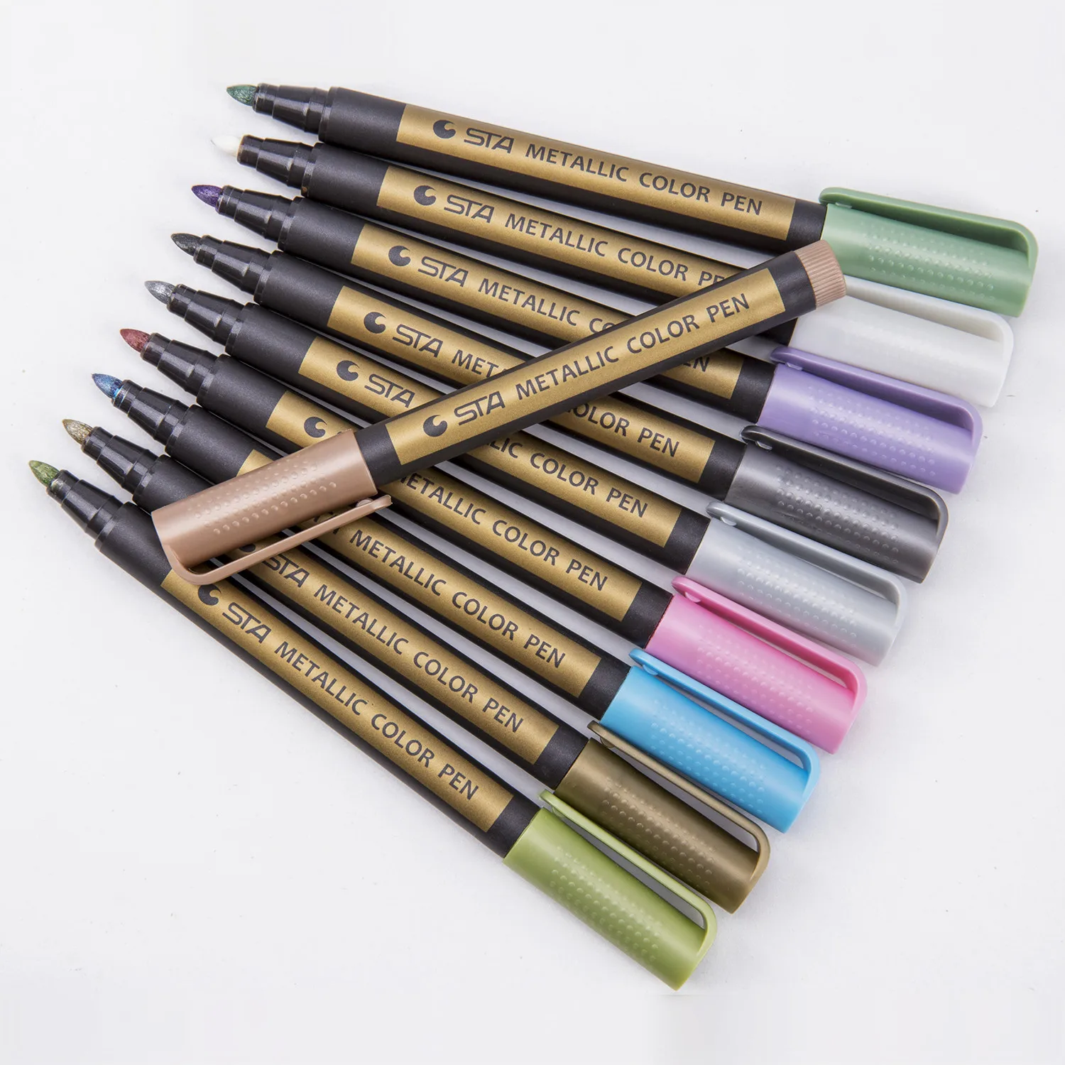 

10 Colors 6mm Metal Markers Pens Art Paint Album Watercolor ink Safety DIY Design Round Toe School Student Supplies