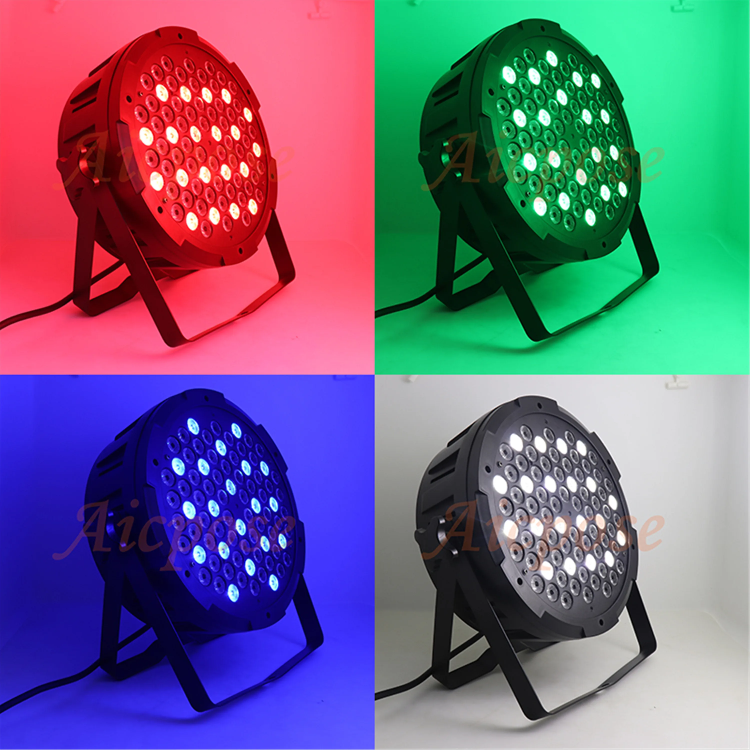 80x3W RGBW Цветные led Par огни плоские par dmx512 Свадебная вечеринка в стиле диско