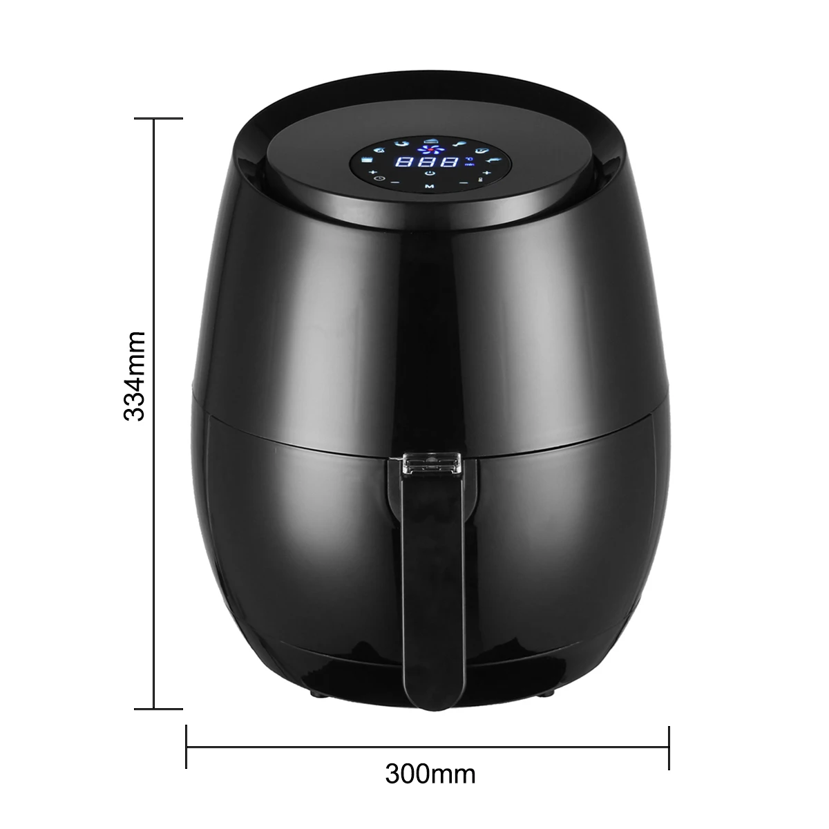 

1400W 5.2L Multifunction Air Fryer Chicken Oil free Air Fryer Health Fryer Pizza Cooker Smart Touch LCD Electric Deep Airfryer
