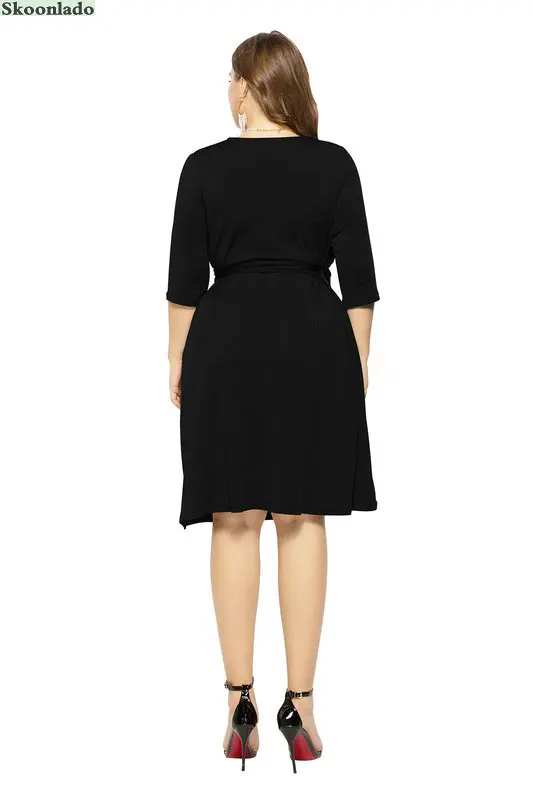 Новинка женское Хлопковое платье с V-образным вырезом поясом и дизайнерские