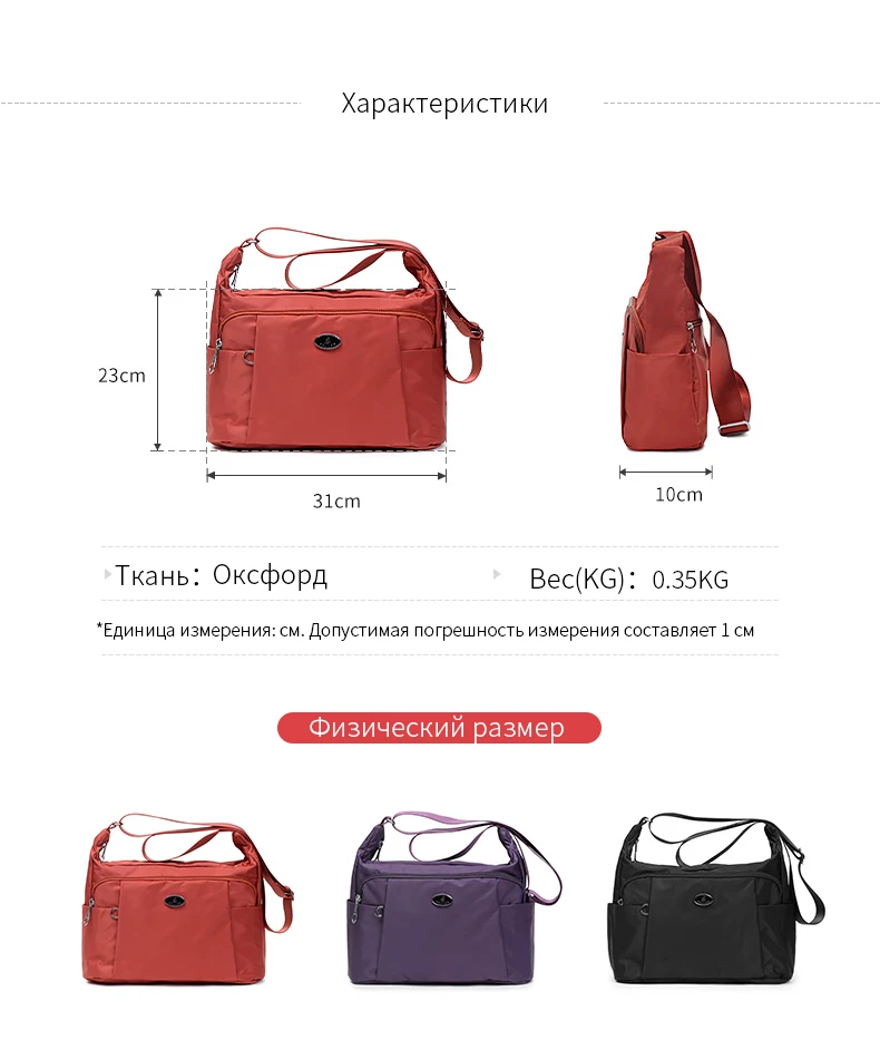 Fouvor женские сумки большой емкости простые дикие Нейлоновые женские сумки холщовые повседневные женские сумки через плечо Оксфорд 2786-03