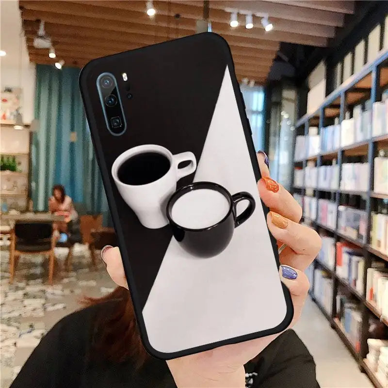 

Design coffee milk cup art Phone Case For Huawei honor Mate P 9 10 20 30 40 Pro 10i 7 8 a x Lite nova 5t cover funda coque