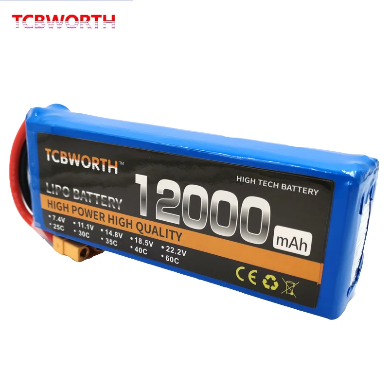 RC Rachargeable 4S Lipo Батарея 14 8 V 12000 мА/ч 25C для РУ самолет квадротор беспилотный