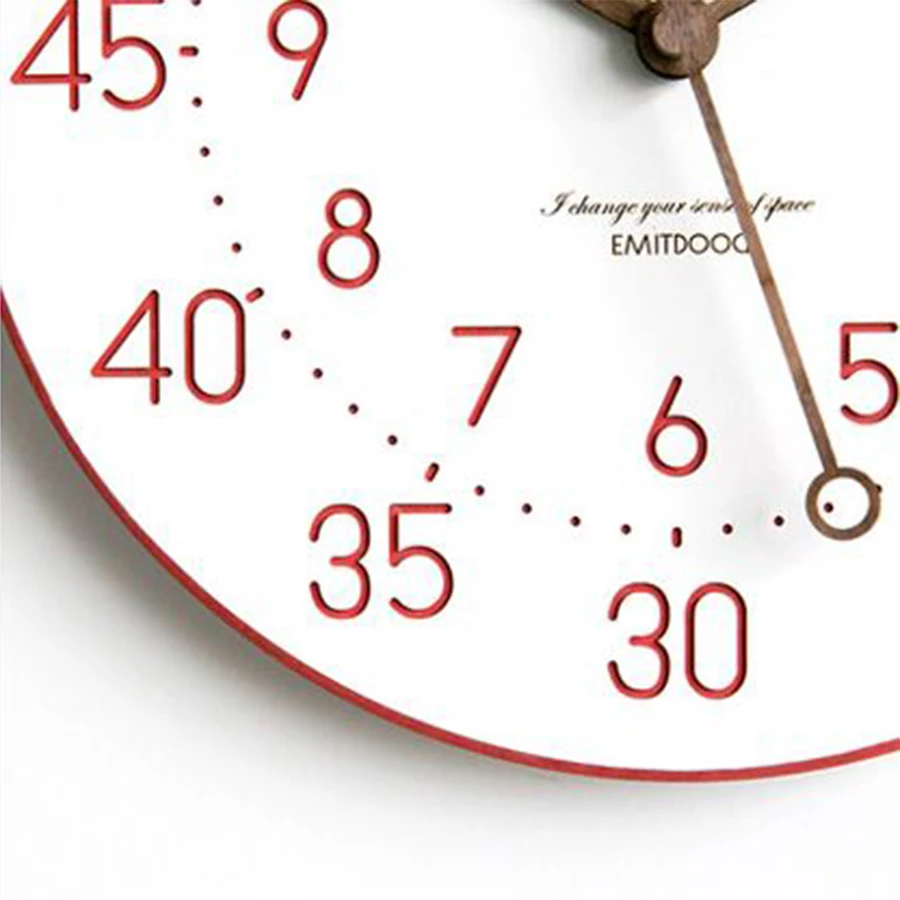 Blue Quartz Wall Clock Modern Mute Creative Kids Wooden 3d Europe Design Relogios Parede Farmhouse Decor | Дом и сад