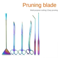 water grass shears aquarium tweezers stainless steel shears landscaping trimming fish tank cleaning tools acquarium accessories