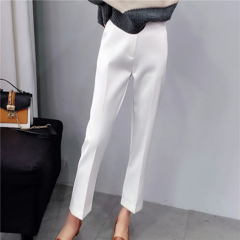 

GVUW New Suit Pants Women's Cigarette Tube Autumn Thin Versatile Straight Loose Casual Pants Wholesale Free Shipping KB2384