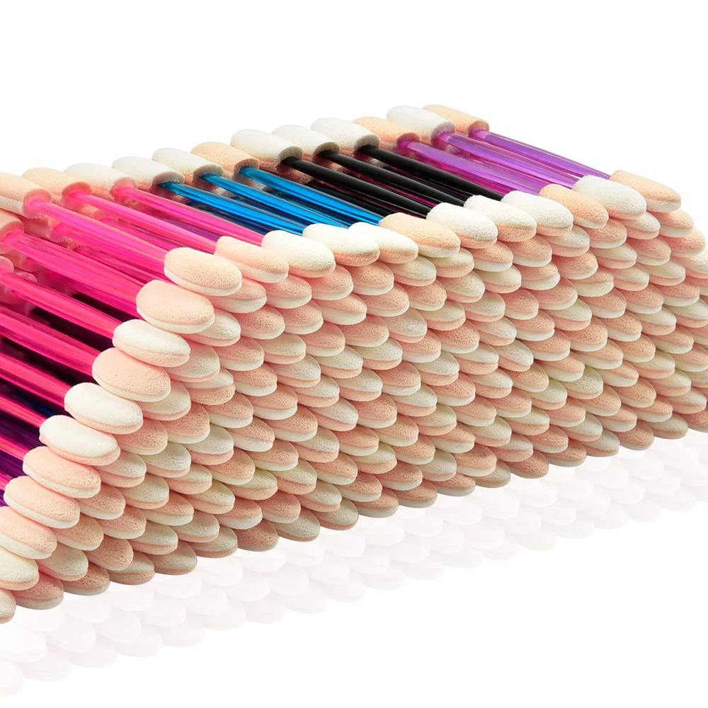 

100/300PCS Disposable Eyeshadow Brush Dual Sided Sponge Nylon Sets Eye Shadow Brushes For Cosmetic Applicator Makeup