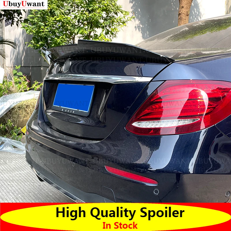 

Для Mercedes Benz W213 E200 E260 E300 AMG 2015-2020 PSM Стильный автомобильный ABS пластиковый Неокрашенный праймер задний багажник Багажник крыло спойлер для губ