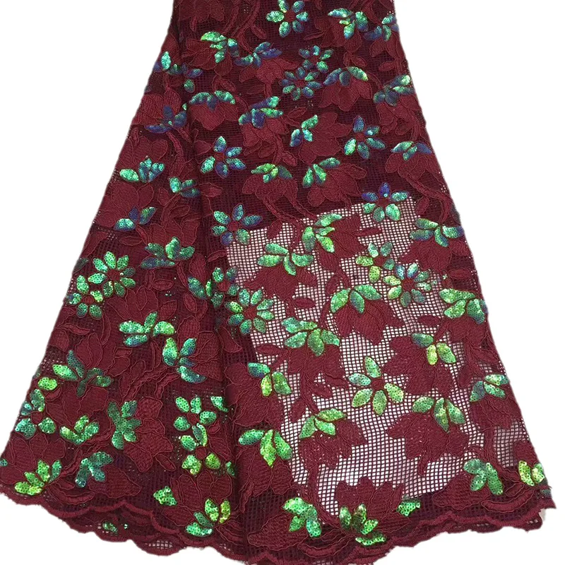 

Французский сетчатый кружевной ткани, женское платье, костяная веревка и пайетки, дизайн ADP23, хит продаж, бордовый цвет, шнурок, кружева, тюль...
