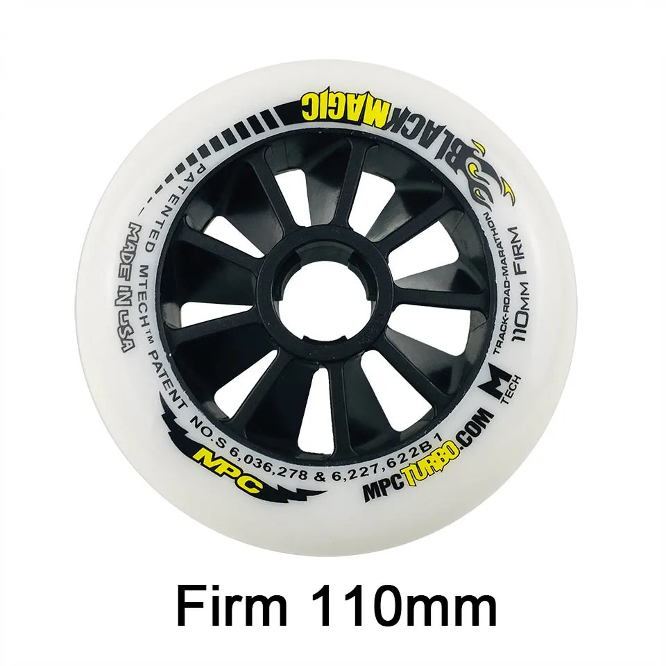 Firm 110mm 8 шт. MPC черные Волшебные колеса SRC XXFirm XFirm 110/100/90 мм марафонские гоночные шины для роликовых скоростных коньков дорожные катания A094 - Цвет: Firm 110mm