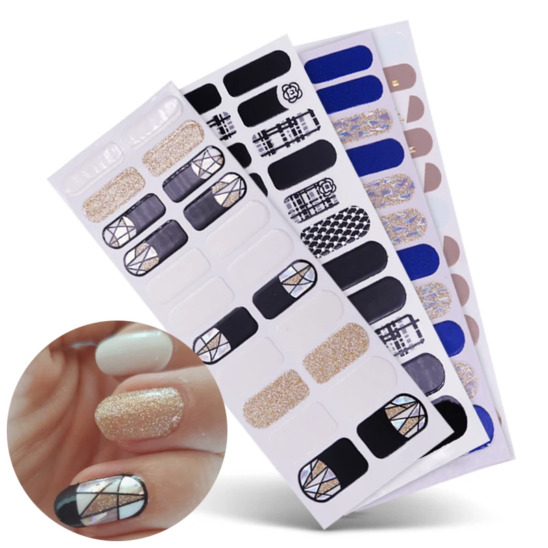 10 шт./упаковка водонепроницаемые блестящие наклейки для ногтей|Стикеры и