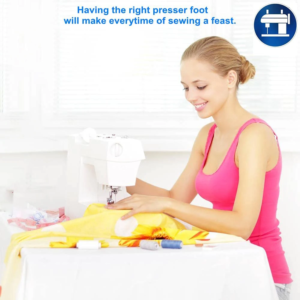 Швейная машина металлических прессерных ножей для аксессуаров набора для домашнего использования для обработки тканей из кожи сплайса вязания слепого шва домашний.