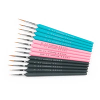 pink 1pc miniature paint brush detail artist brushes with ergonomic wood handle hook line brush for acrylic waterclor painting