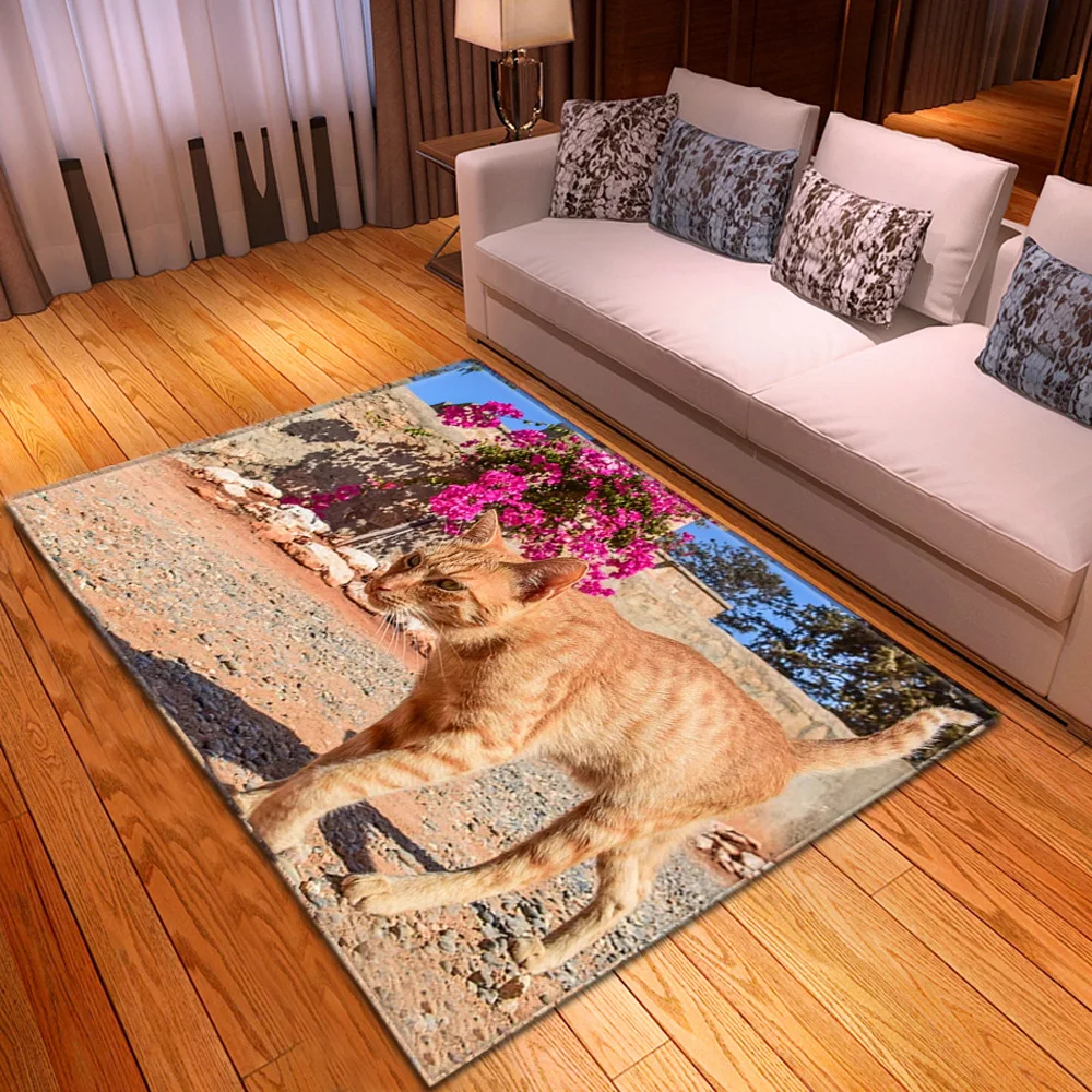Cute animal rug children's room 3D printing mat home bedroom fashion decoration carpets dining living non-slip big | Дом и сад