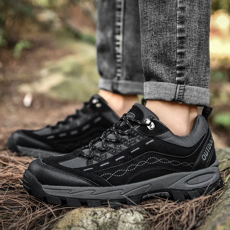 New Classic Men's Hiking Shoes Outdoor Non-slip Low up Trekking Shoes Men Sports Climbing Men Sneakers For Trekking Tourism