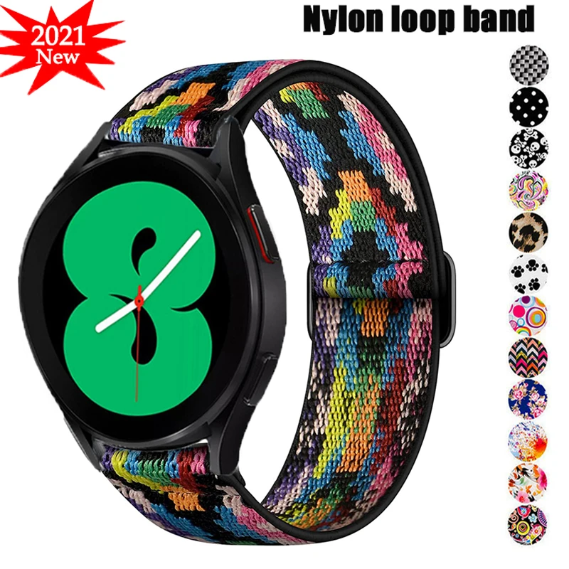 

20/22mm strap For Samsung Galaxy watch 4/Classic/3/Active 2/46mm/42mm/ Gear S3 Adjustable Nylon bracelet For Huawei GT/Pro band