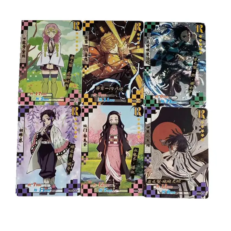 Demon Slayer-Juego de cartas TCG, mesa para ni&ntilde;os, juguetes para Familia, regalo de Navidad-1