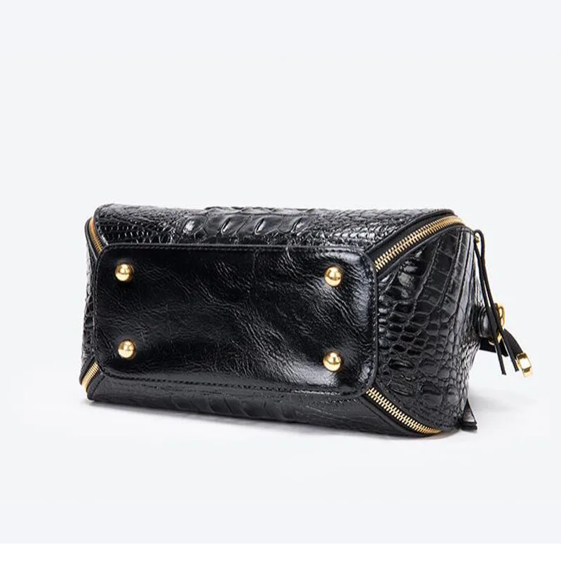 

2021 New crocodile pattern bag, female bag, crossbody leather handbag, big brand, same style, shoulder messenger bag Women Bag
