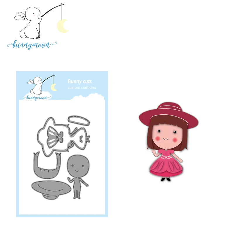 CH соломенная шляпа трафарет в форме девушки металлические режущие штампы для