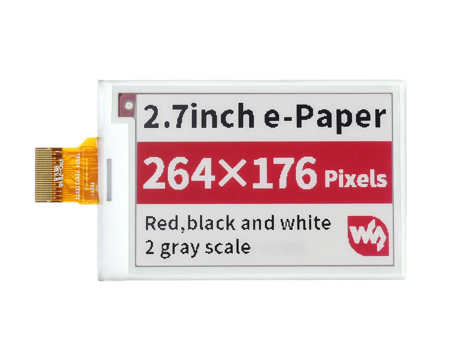 2 7 дюймовый E Ink Дисплей Панель 264x176 электронной бумаги Модуль красные черные