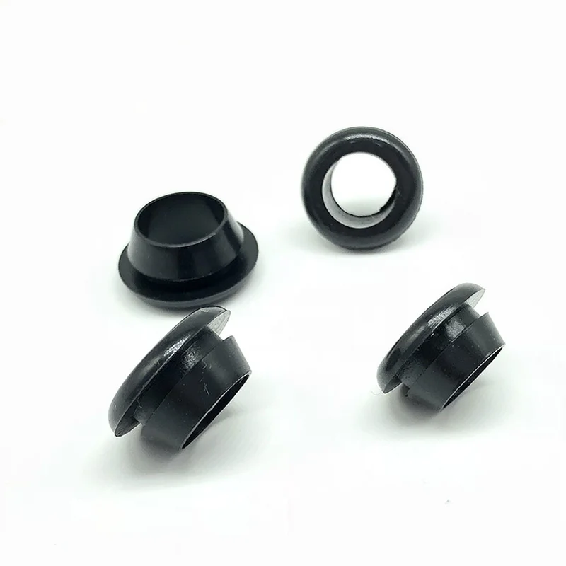 

100pcs Single-sided Rubber Wire Grommet Gasket 3mm Inner Dia Electric box inlet outlet Seal ring Dust plug cover cable protector