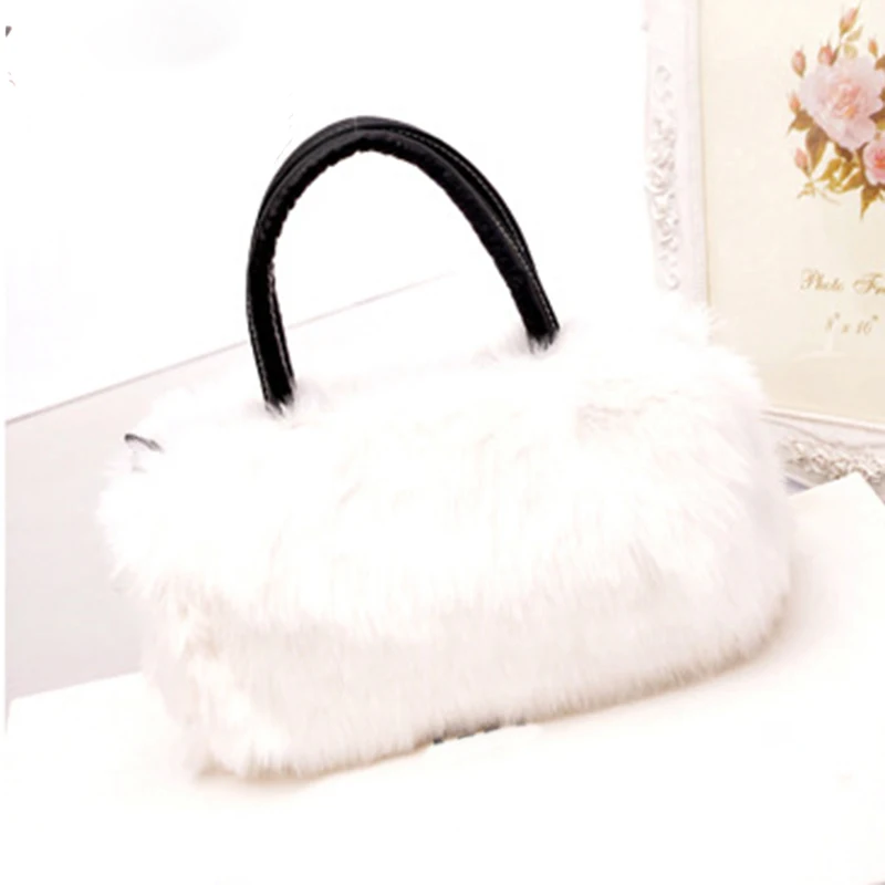 2019 Новая женская простая элегантная плюшевая сумка пушистая мягкая