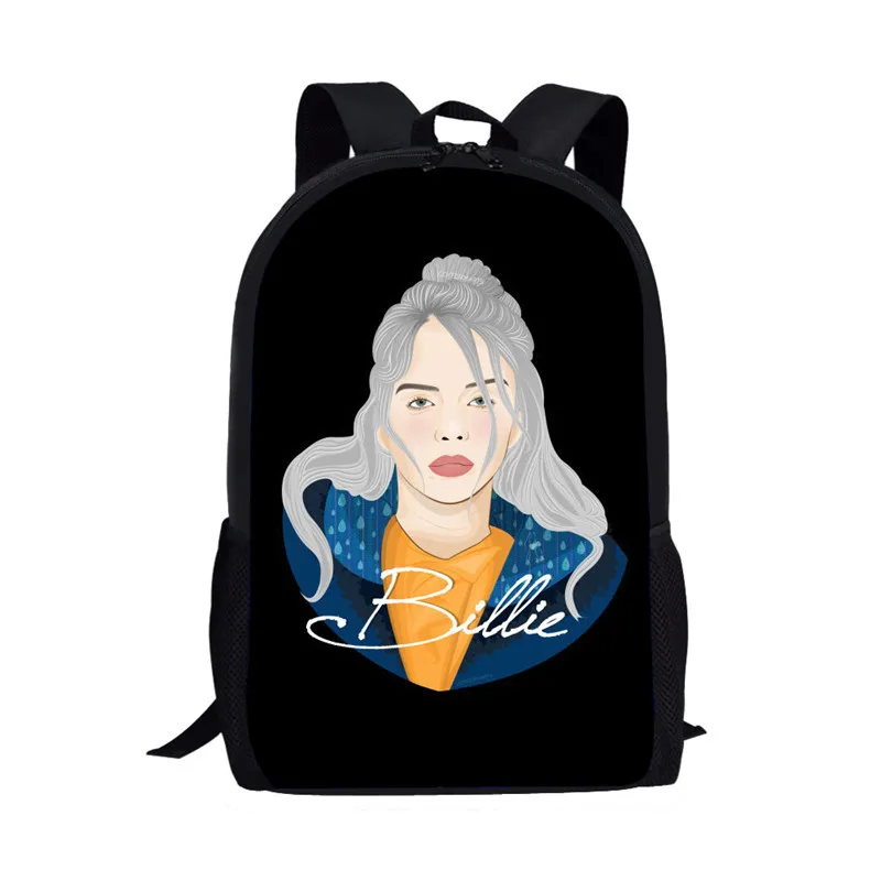 THIKIN Billie Eilish 3 шт./компл. Рюкзак Back To School детская книга мешок для маленькой девочки распылитель ранцевого типа для подростков Mochila Escolar - Цвет: as picture