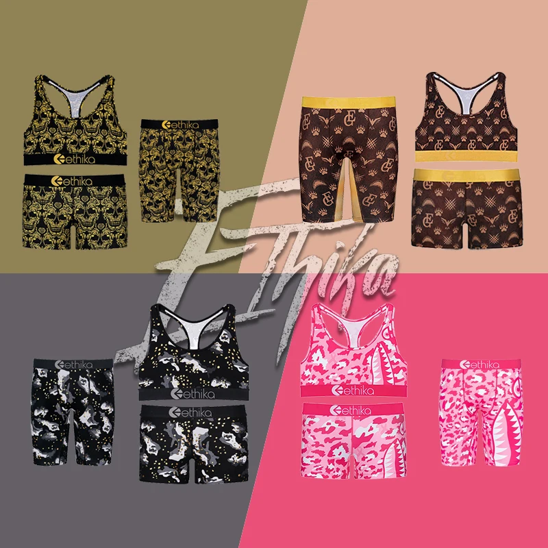 Canton Hint Ethika 2021 Valentine Day couple women yoga 3 piece yoga cozy swimsuit set pants Ethika boxers briefs underwear