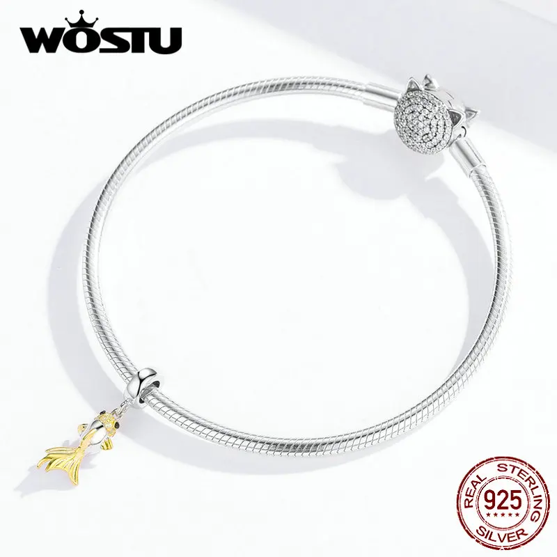 Подвеска для браслета из серебра 925 пробы с фианитами