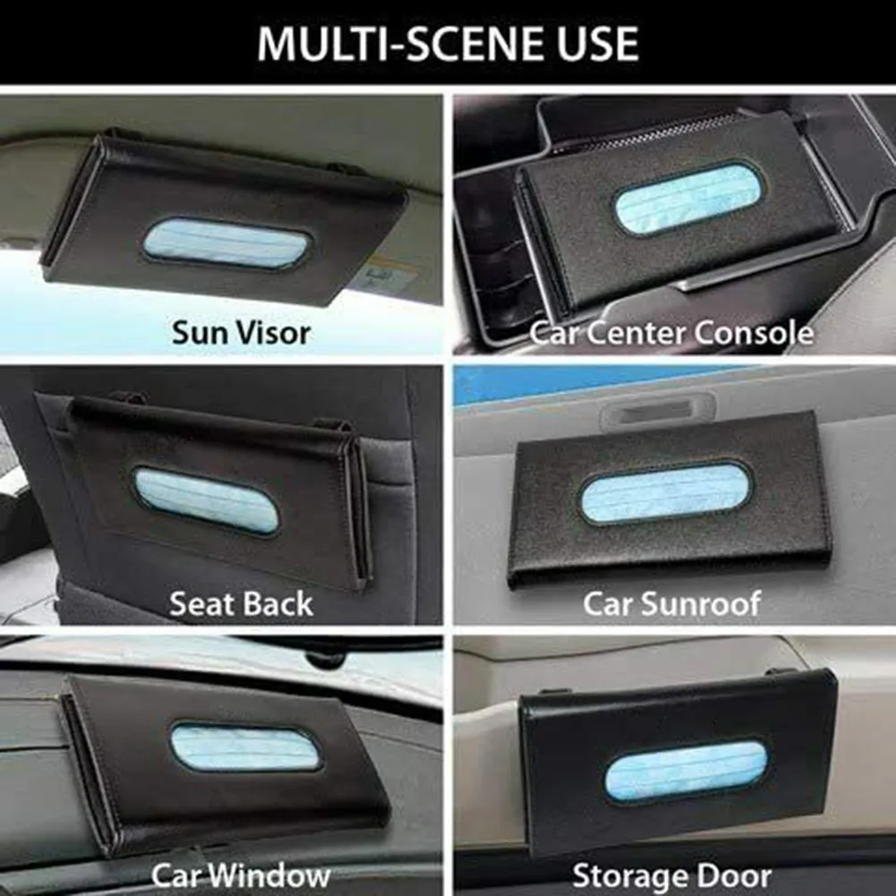 

9.06x5.1x1.6inches Car Paper Box Dispenser Cas Blacke Tissue Universal A Set