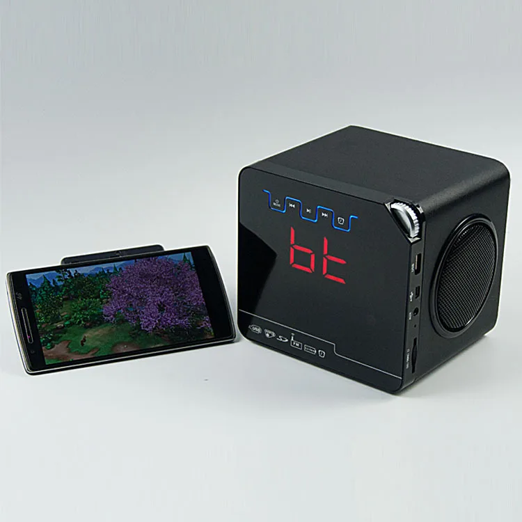 Пульт дистанционного управления телефоном Управление Деревянный Будильник