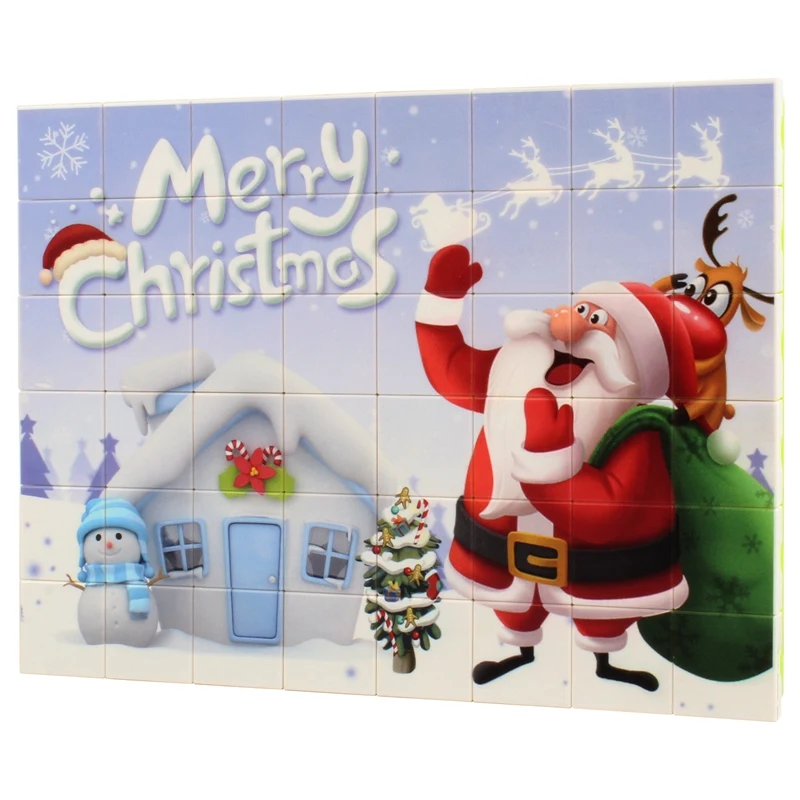 

48PCS 3D Jigsaw Cubes Puzzlesd Animal Plastic Building Block DIY Assembled Combination Puzzle Toys