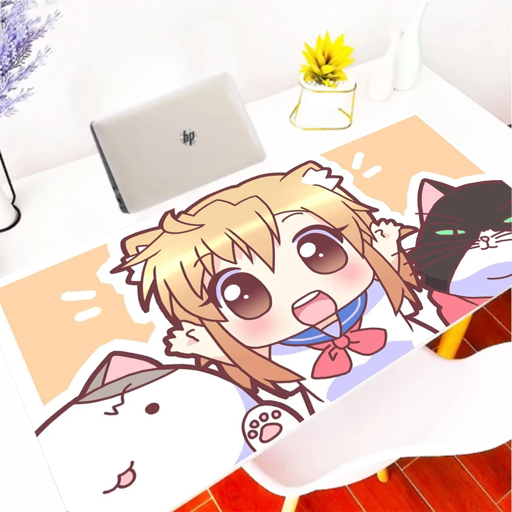 

Rgb Mouse Pad Xxl Anime Kawaii Black White Kitten Cartoon High Quality Office Desk Table Mat Led Custom Game Carpet One Piece Xl