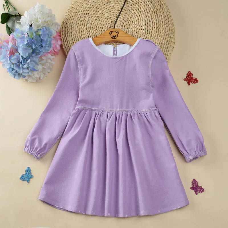 Cotton Princess School Children Clothes Little Stars Peter Pan Collar Long Sleeve 3-10Y Kids Dresses for Girls | Детская одежда и