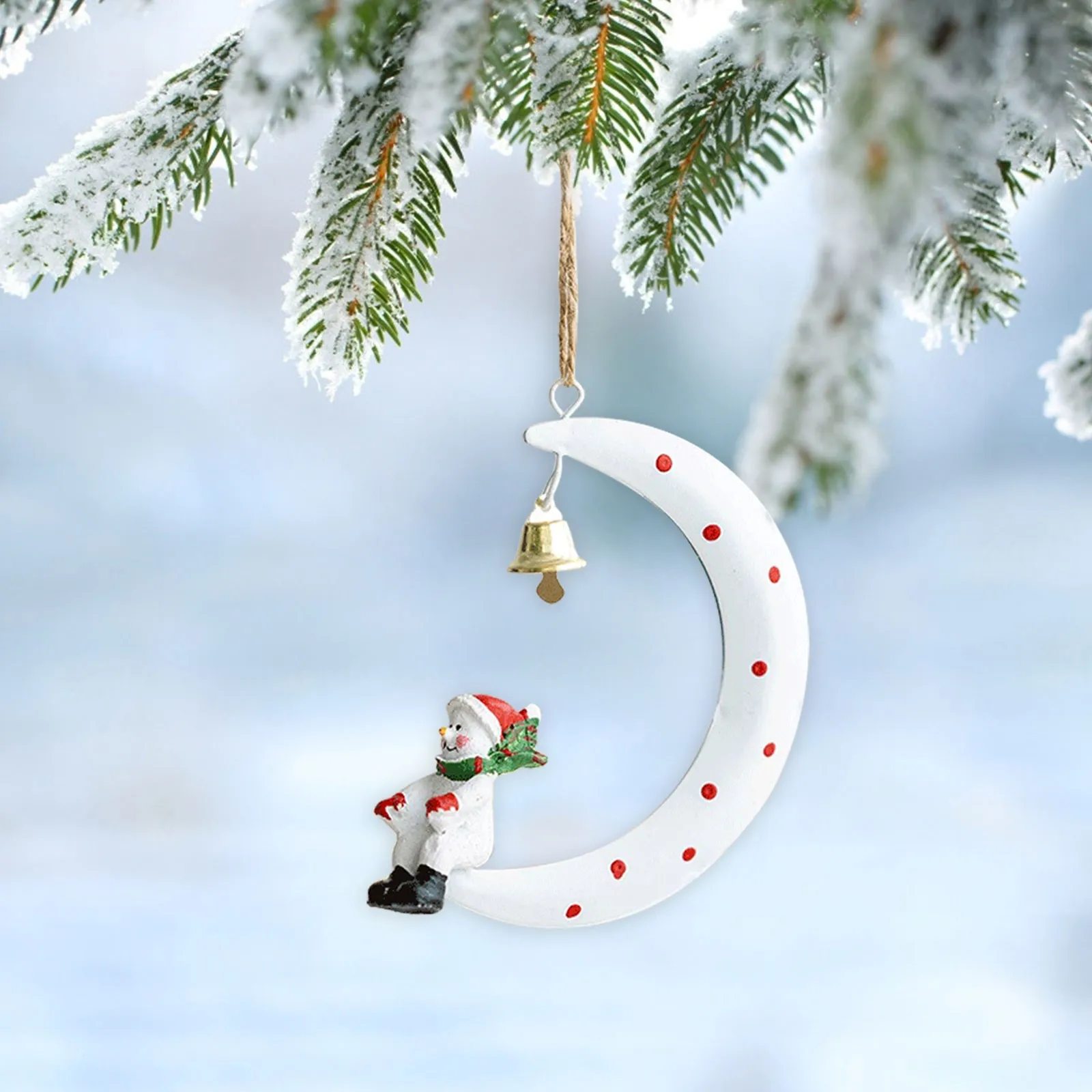 

Украшения в виде Луны и рождественской елки, подвесные рождественские украшения для дома, елки, Санта-Клауса, лося, снеговика, Рождественско...