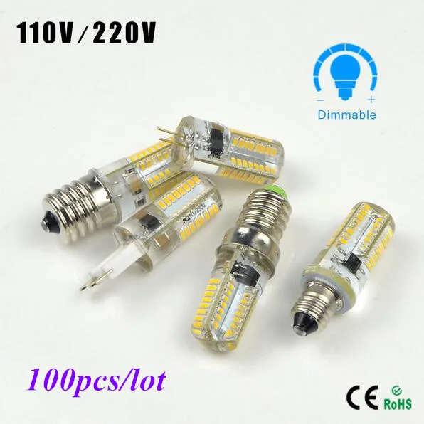 100 шт. Новый G9 G4 E14 E12 светодиодный кукурузный светильник 6W светодиоидная лампа с