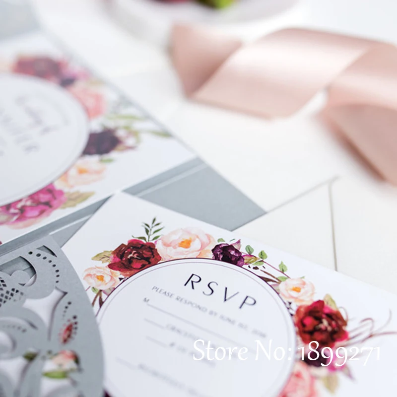 Горячая Распродажа вечерняя элегантная свадебная открытка ручной работы