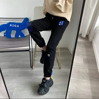 ader error 6th anniversary spring and autumn korean high quality sports pants ader crack letter embroidered casual pants unisex