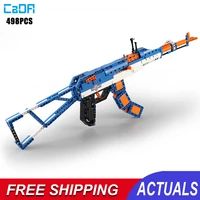 cada revolver rifle sniper pistol building blocks 498pcs ak47 weapon assembly model kit toy guns shooting moc bricks