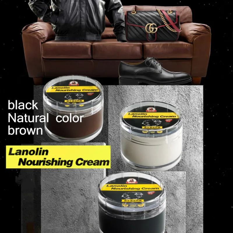 

90ML Leather Craft Repair Lanolin Nourishing Creaml Car Seat Maintenance Shoes Bag Satchel Sofa Care Cleaner Polishing Recolor