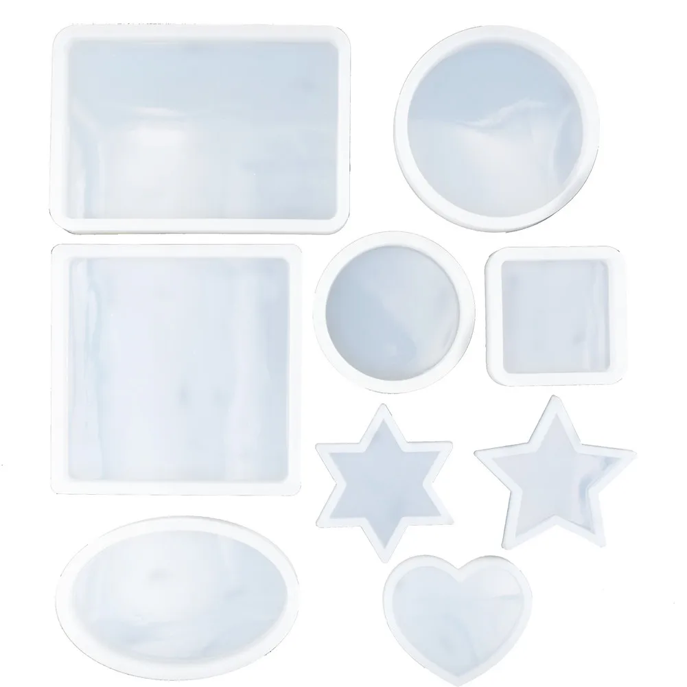Star Round Heart Oval Square Scrapbooking Silicone Mold Resin Silicone Mould handmade DIY Jewelry Making epoxy resin molds