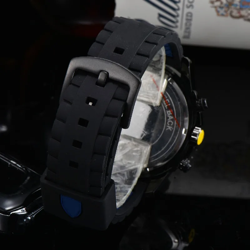 

Fashion Men's Casual Quartz Wristwatch Italy Top Brand Luxury Watches Classic Waterproof Calendar Chronograph Silicone Watch