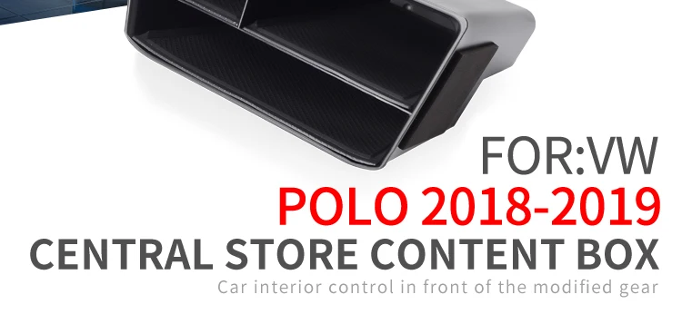 ZUNDUO ящик для хранения центральной консоли для VW POLO Plus GTI приборной панели Tidying box для Volkswagen аксессуары для POLO черный