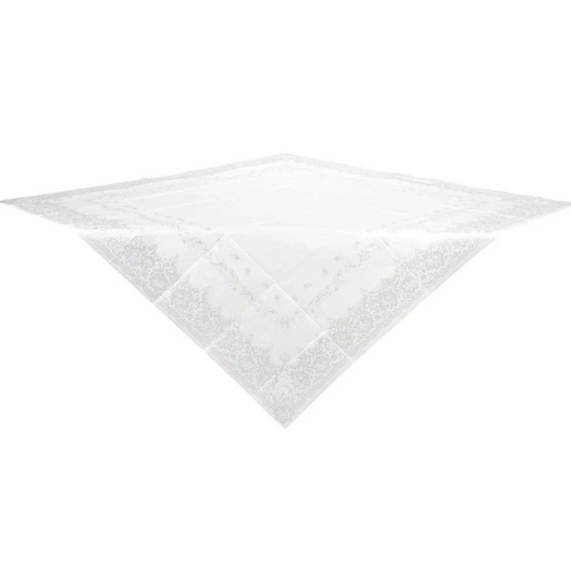 Фольга Золотая серебряная кружевные бумажные Чехлы для стола с цветами 140*140 см