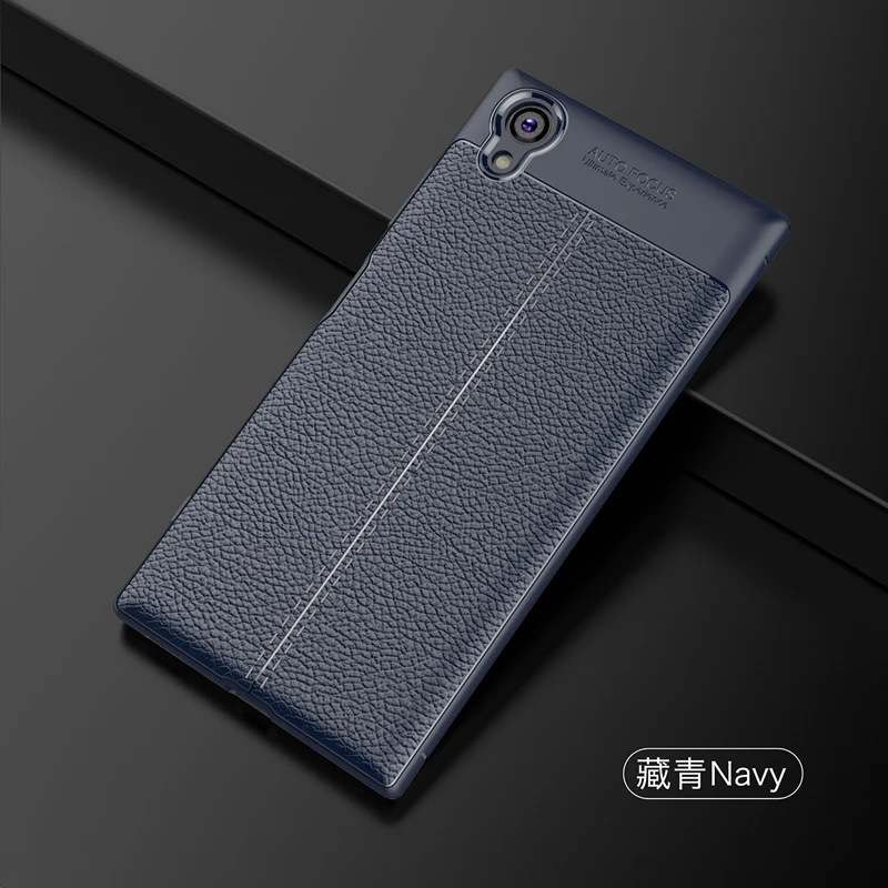 UPaitou качественный мягкий ТПУ чехол для sony Xperia XA1 Plus защитный силиконовый чехол для sony XA1 Plus G3412 G3421 G3423 G3416 задняя крышка - Цвет: Тёмно-синий