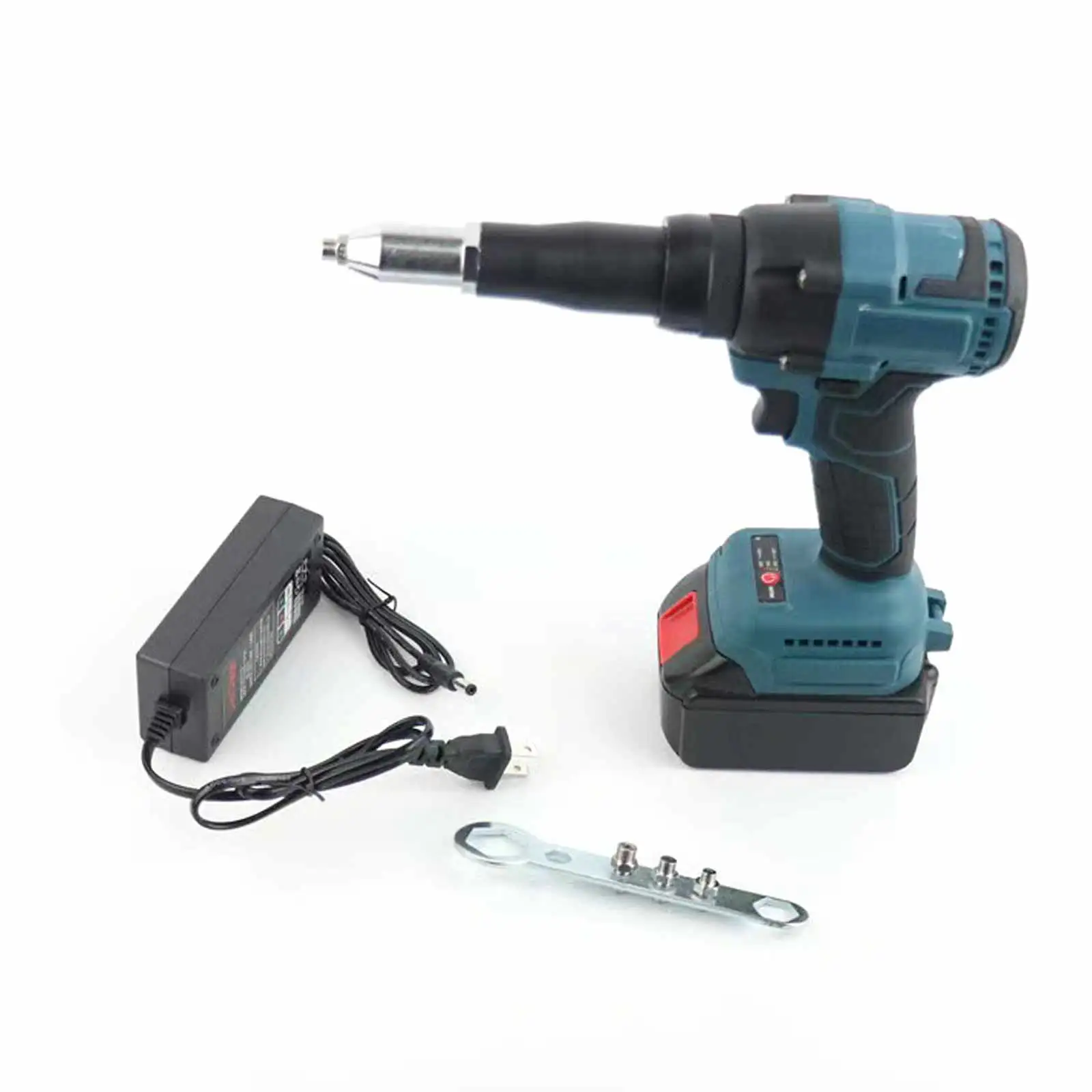 

Electric Rivet Gun Cordless Rivet Nut Gun Drill Insert Nut Pull Riveting Tool 3.2/4.8/5.2mmWith LED Light For Makita 21V Battery
