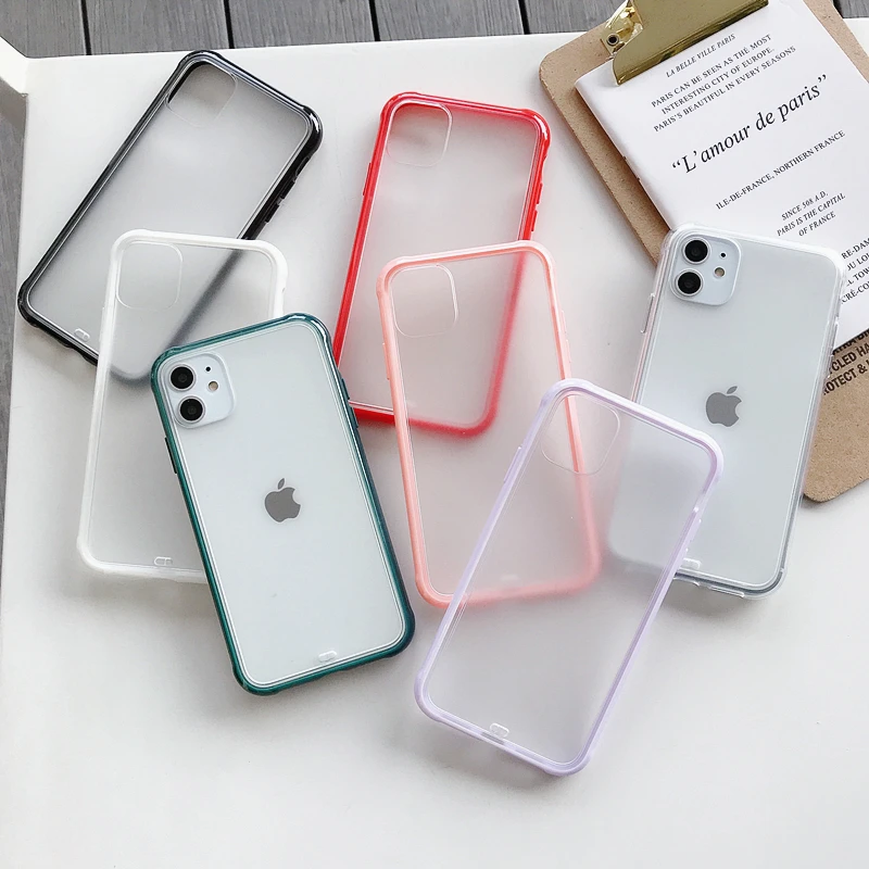 Fashion Transparent Scrub Case For iPhone XR 11 Pro XS Max X Matte Cover iphone 7 8 6 S 6S Plus 7Plus | Мобильные телефоны и